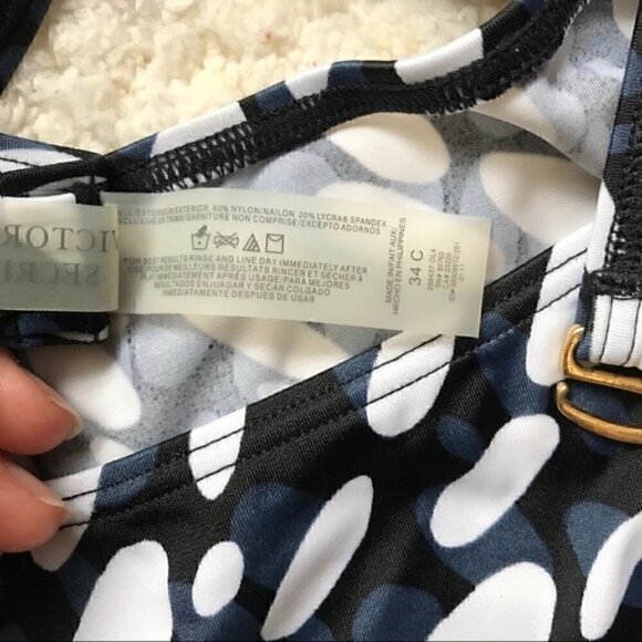 VS Swim: Abstract Design Halter Underwire Tankini - Picture 5 of 5